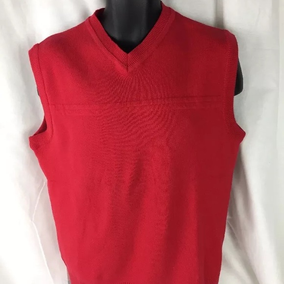 BT Player Red Small V Neck Sweater Vest - Picture 1 of 6